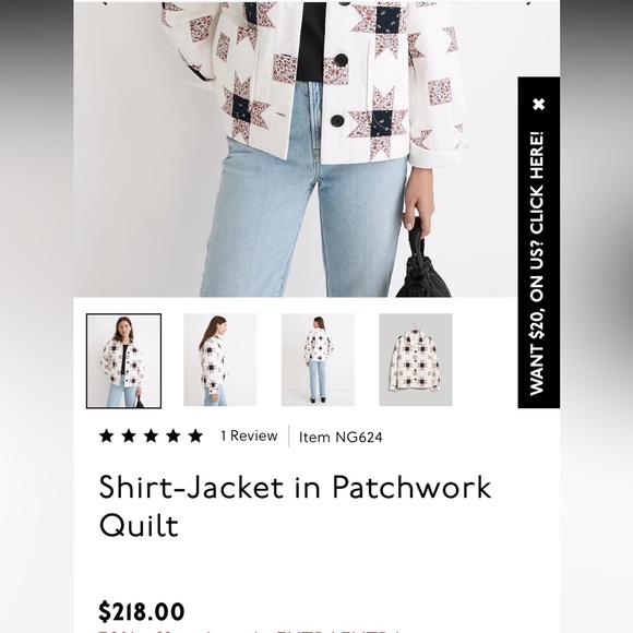 Madewell Shirt Jacket Patchwork SOLD OUT - Picture 2 of 7
